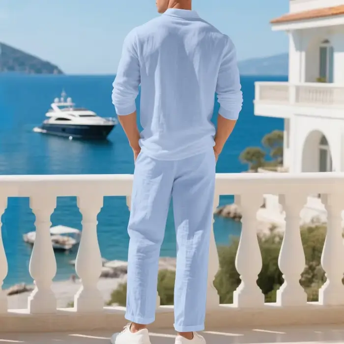 Ensemble de vêtements pour homme en lin