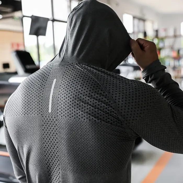Survêtement de Fitness pour hommes, sweat à capuche de Sport, jogging de gymnastique, chemises d'ent