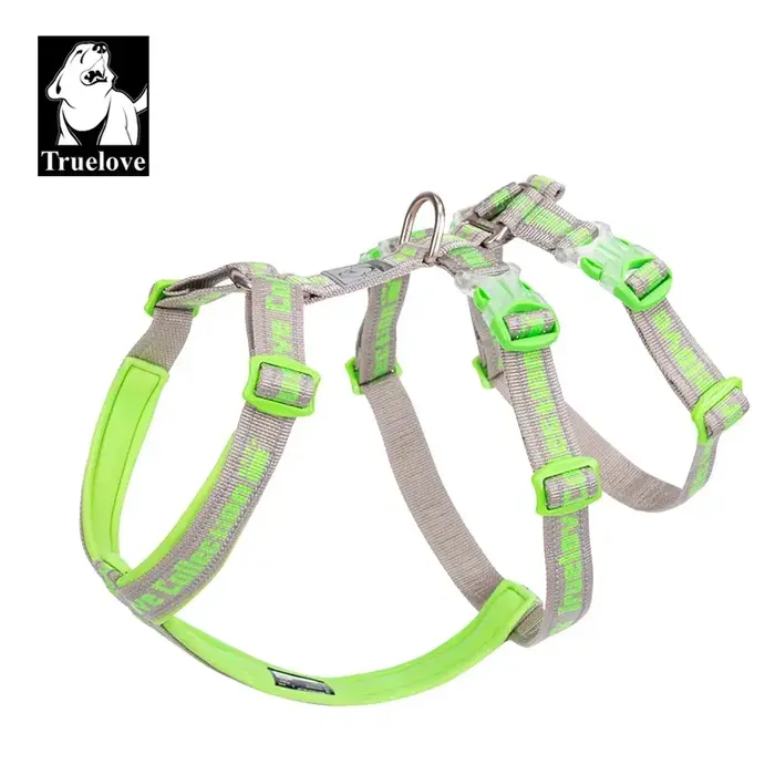 Harnais pour chien Truelove en nylon, matériau réfléchissant brillant, harnais pour animaux de compa