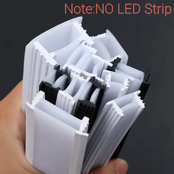 Encastré noir Silicone Tube LED néon Flexible corde canal diffuseur WS2811 WS2812B extérieur étanche