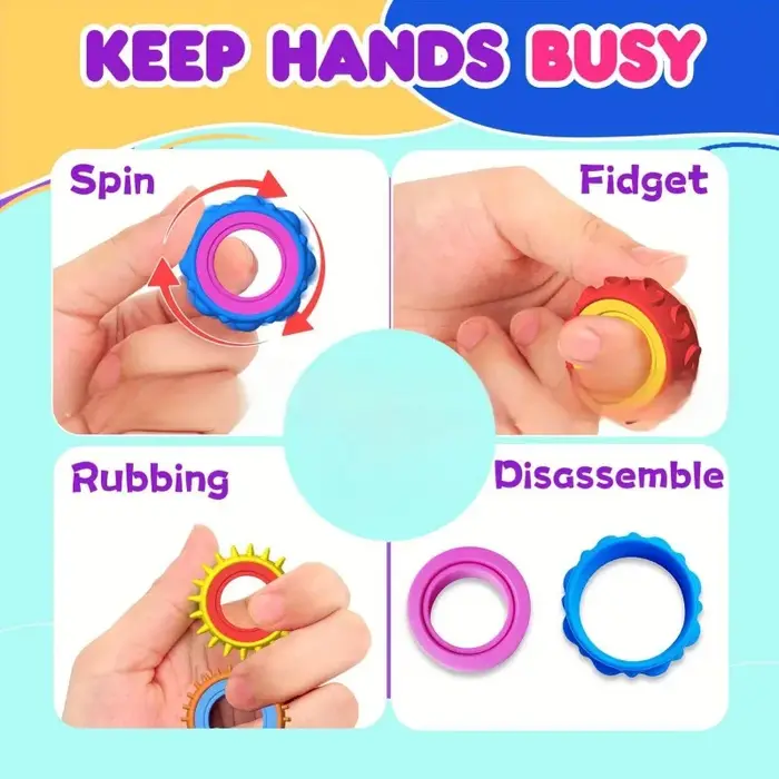 Nouveaux jouets Fidget anneau sensoriel en Silicone pour enfants jouet de décompression en Silicone 