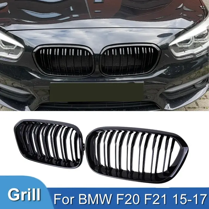 Grilles de pare-chocs avant de voiture, Grille de course de rein pour BMW série 1 F20 F21 LCI 120i 2
