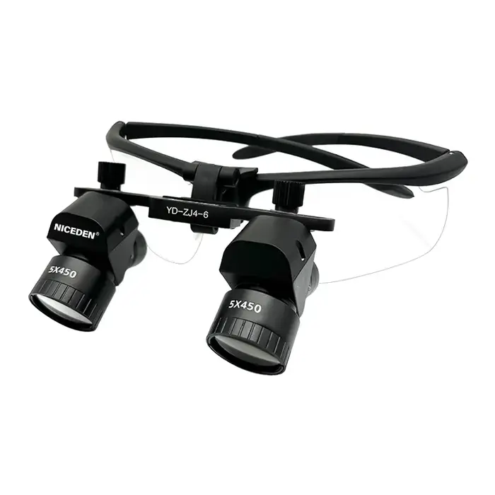 NICEDEN Médical 48 °   Loupes ergonomiques 4X-6X, loupe binoculaire réglable, loupe dentaire, équipe
