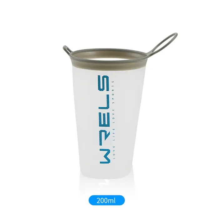 Tasse d'eau de sport pliable de 200ml, 1 pièce, pour Marathon, course à pied, tasse d'eau douce plia