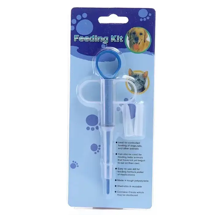 Mangeoire à médicaments pour animaux de compagnie, comprimé pour chat, seringue, pointe souple, doub