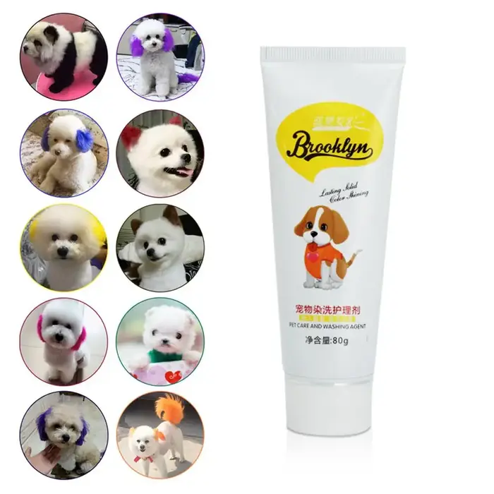 80g animal de compagnie chien chat animaux coloration des cheveux colorants teinture pigment Agent fournitures