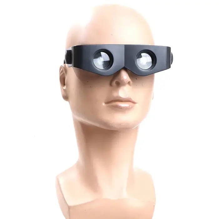 Télescope compact style lunettes noir pour pêche et randonnée - Loupe binoculaire portable 15x4.5x3.5cm