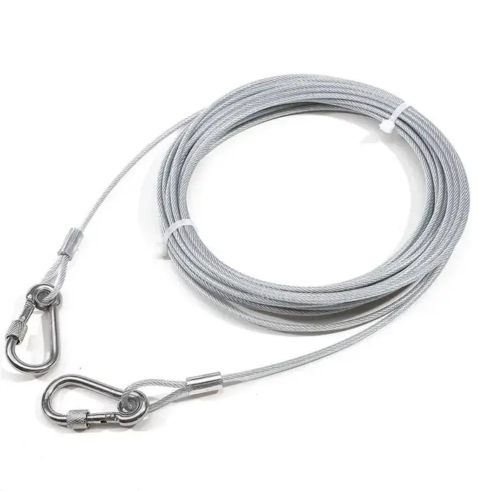 Laisse de sécurité pour chien en acier inoxydable avec clip de qualité supérieure pour promenades et randonnées toutes saisons