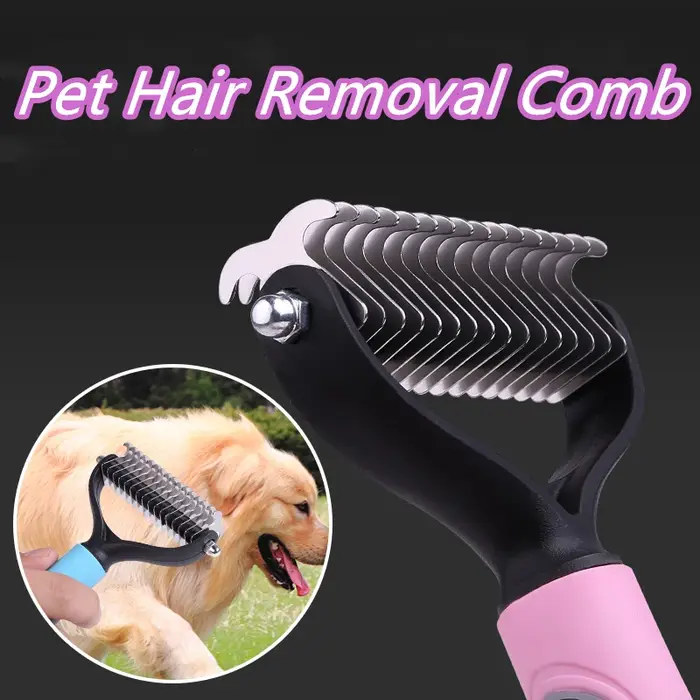 Nouvelle Brosse Démêlante pour Chiens et Chats – Outil de Toilettage pour Poils Longs et Bouclés