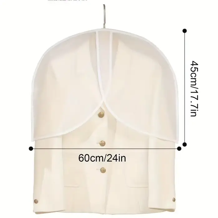 Housse de protection transparente imperméable pour vêtements, sac de rangement pour costumes et mant