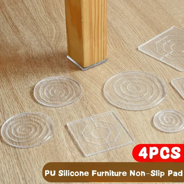 Coussinet antidérapant en Silicone, 4 pièces, tapis de pied de Table Anti-mobile, fixateur de pied d