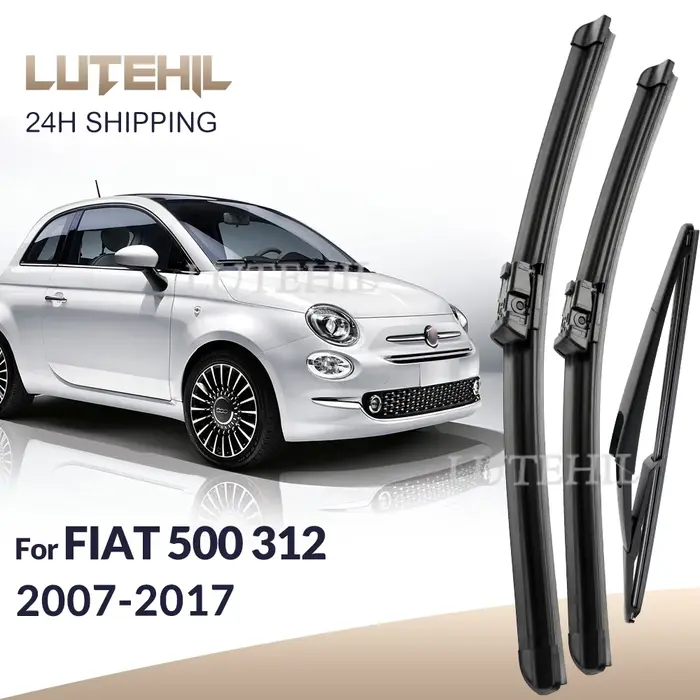 Pour FIAT 500 312 2007-2017 2008 2009 2010 2011 balais d'essuie-glace avant et arrière brosses de fe