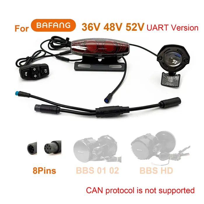 EBKE vélo électrique Ebike LightKit universel 24V 36V 48V 52V BAFANG UART CAN KT JULET feu stop de d