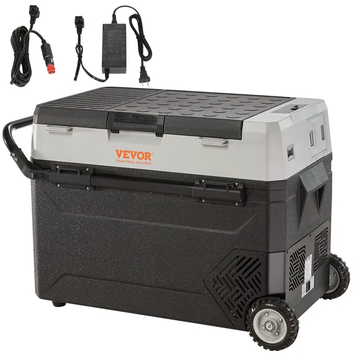 SucceBuy 35L/45L/55L réfrigérateur de voiture à poignée pliable Portable avec congélateur de compres