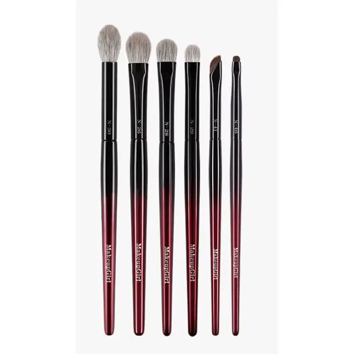 Charmant dame rouge glaçure fard à paupières ensemble de pinceaux détails mélange Eyeliner brosse An