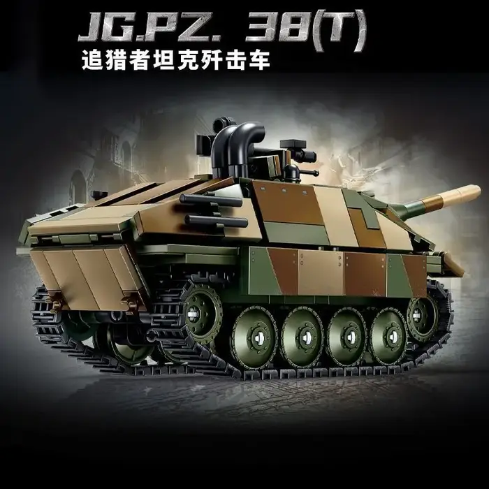 Modèle de construction Tank Gunfighter multicolore blocs intelligents à assembler pour garçon occasion spéciale décoration de bureau