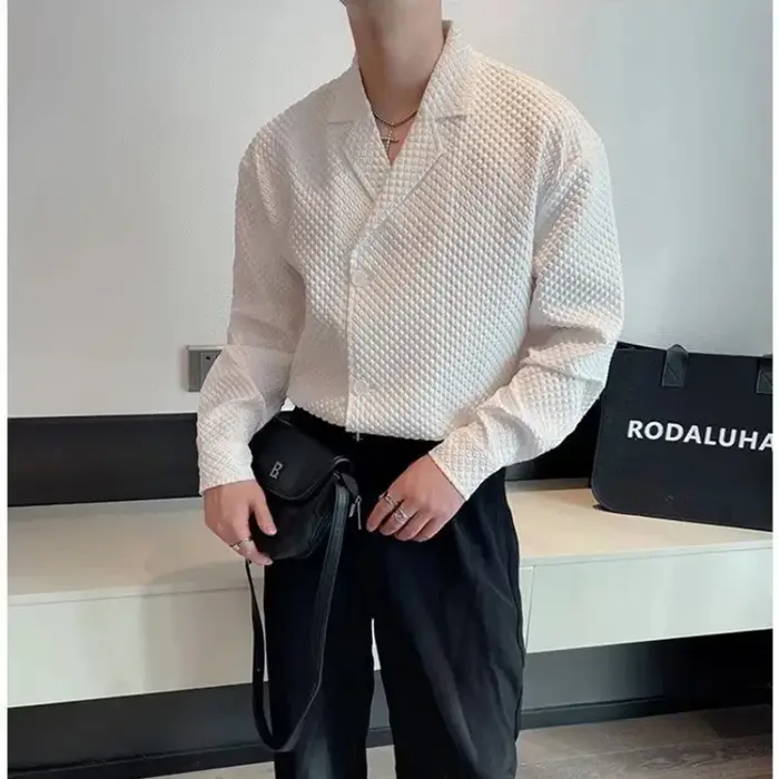 Cardigan à manches longues et col sur mesure pour homme
