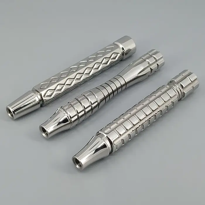 Poignée de rasoir de sécurité en acier inoxydable Dscosmetic Spiral 316 pour rasoir de sécurité