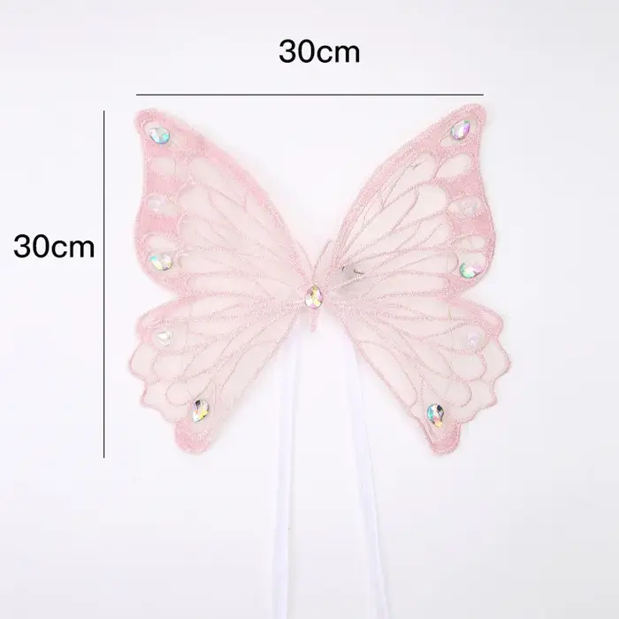 Ailes de chien papillon brillant, décoration arrière pour animaux de compagnie, accessoire créatif e