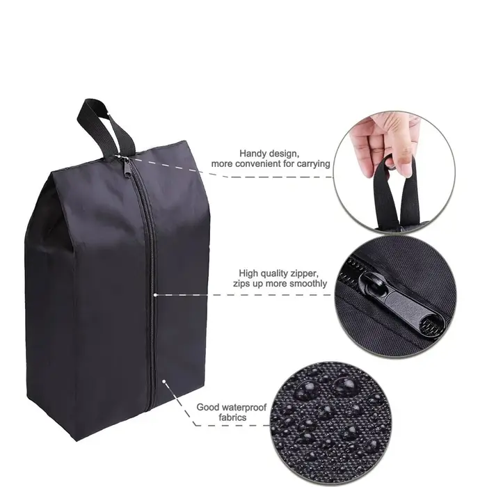 Sacs de rangement de chaussures imperméables portables en Nylon, 2 ou 4 paquets, avec fermeture à gl