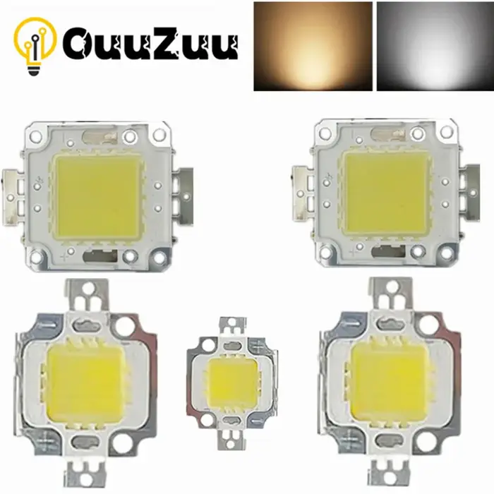 OuuZuu – ampoule à puce LED COB 10W 20W 30W 50W 100W, puces pour projecteur, lumière intégrée de jar