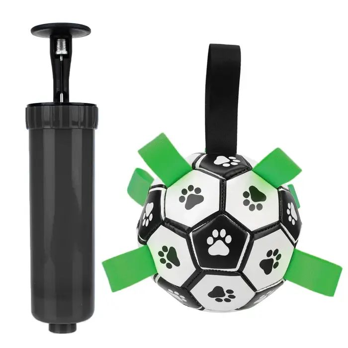 IkPuppy à mâcher pour morsure de chien, football d'entraînement en plein air avec onglets de préhens