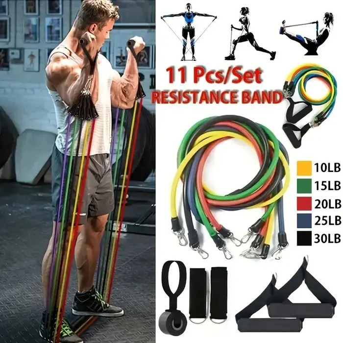 Corde côtelée portable, équipement de fitness, extenseur de poitrine, bande d'exercice élastique, sa