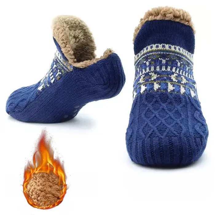 Chaussettes chaudes d'intérieur pour chasse - Pantoufles douces anti-dérapantes Hommes Femmes Hiver