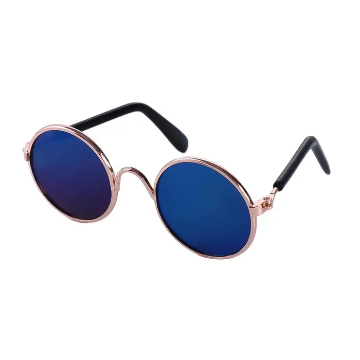 Lunettes de soleil rondes amusantes pour petit chien et chat, joli réflexion, décoration, accessoire