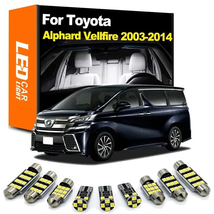 Zoomsee – Kit d'éclairage intérieur LED, pour Toyota Alphard Vellfire 10 20 Series 2003-2012 2013 20