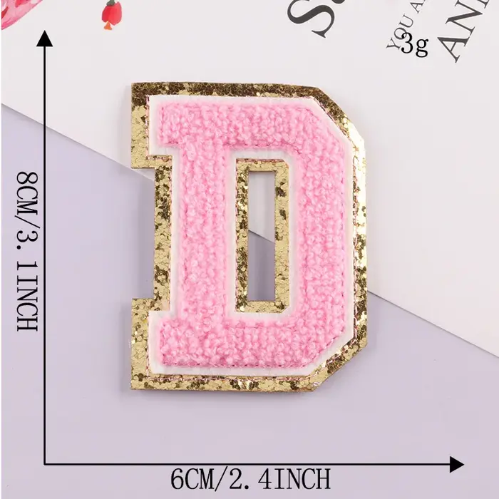 Patchs lettres 8 cm pour vêtements, lettres autocollantes alphabet, emblèmes lettres thermocollants 