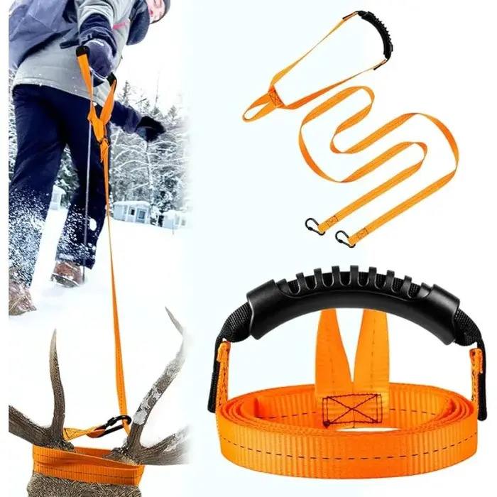 Ceinture traînage cerf avec poignée rembourrée - Équipement chasse durable pour agriculteurs extérieur