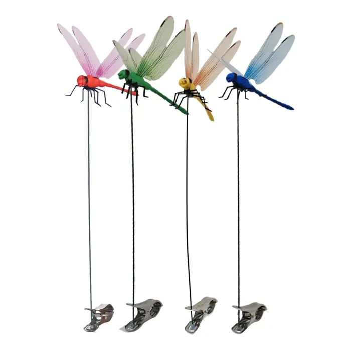 Clip Libellule Réaliste pour Chien, Jouet Interactif, Répulsif Anti-Insectes de Jardin, Décoration d