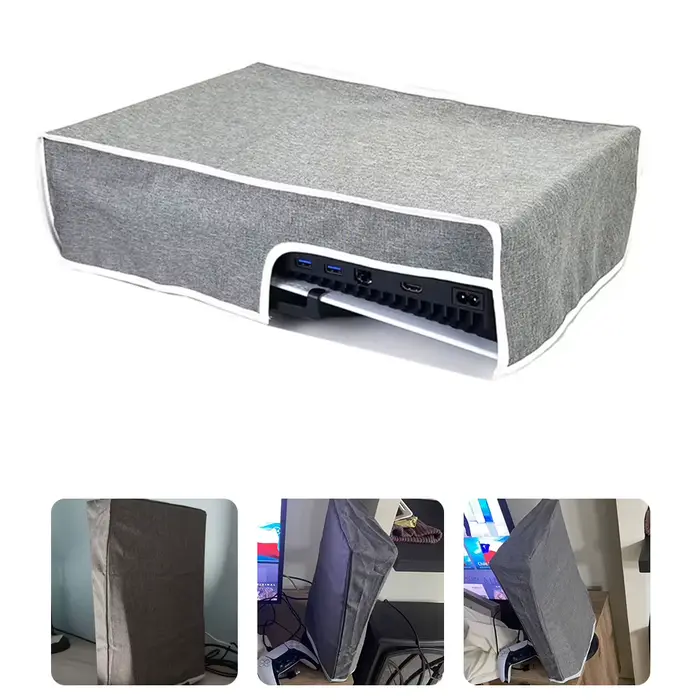 Housse de protection anti-poussière pour console de jeu PS5, étui de protection imperméable et anti-poussière, coque extérieure de protection pour PS5