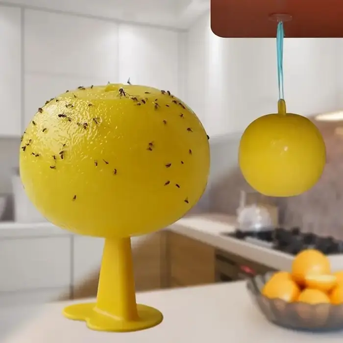 Pièges à insectes, boules à mouches de fruits jaunes
