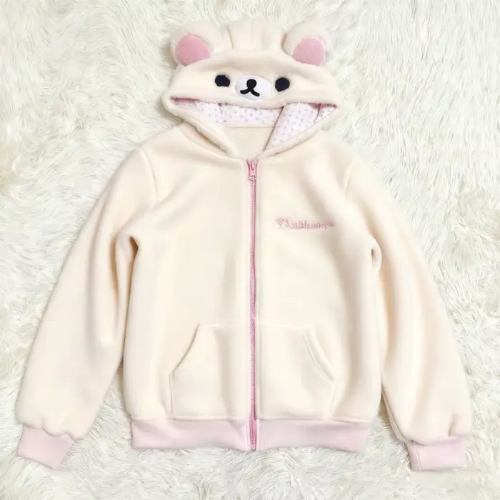 2025 Ropa Mujer japonais vestes à capuche vêtements pour femmes ours oreille à capuche fermeture écl