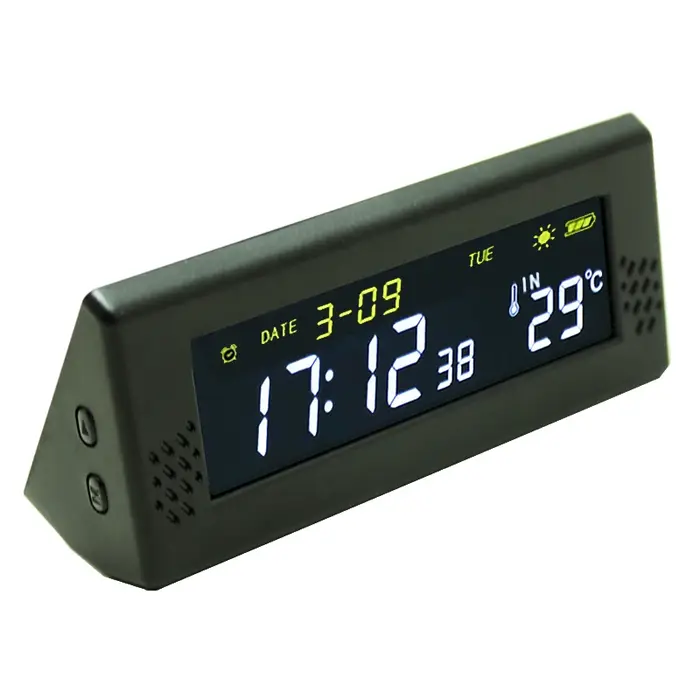 Pare-brise solaire, horloge numérique de voiture, rappel de temps de conduite, interrupteur intellig