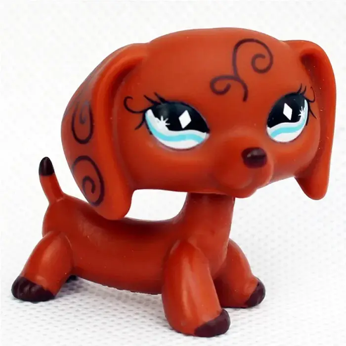 Jouets lps pour animaux de compagnie, Collection de chiens rares, mignon DACHSHUND, ancienne générat