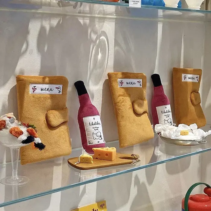 Menu alimentaire mignon avec poches cachées, papier de sonnerie, auto-entretien, tapis d'intérieur p