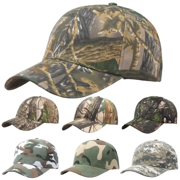 Casquette camouflage unisexe 7 couleurs - Chapeau de chasse pêche sport été protection solaire mixte