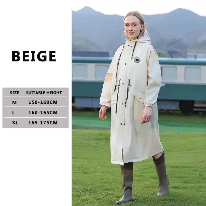 Manteau imperméable Long imperméable pour femmes, imperméable féminin pour cyclisme en plein air, al