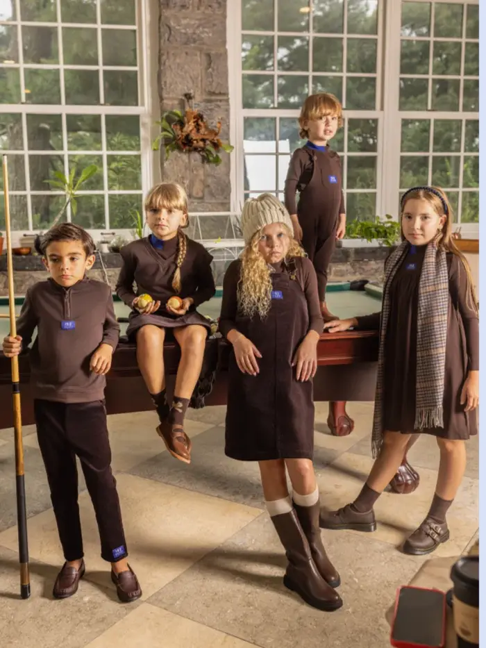 Collection Corduroy Marron Chocolat AP AW26 pour Enfants, Filles et Garçons, Mode Automne Hiver, Vêtements Assortis en Coton pour la Famille, Ensemble Chemise et Robe