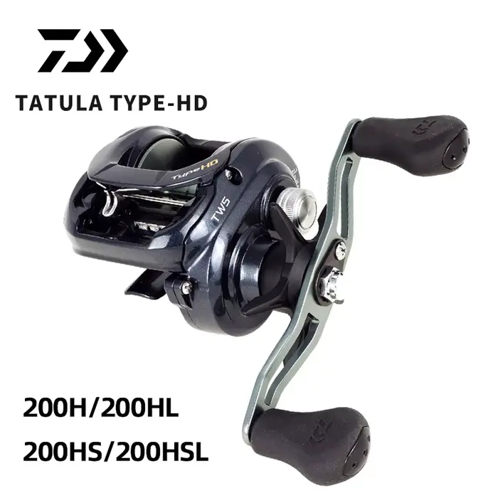 DAIWA-Moulinet de pêche TYPE-HD TATULA 7 + 1BB, moulinets Baitcast, rapport d'engrenage 6.3/7.3, tra
