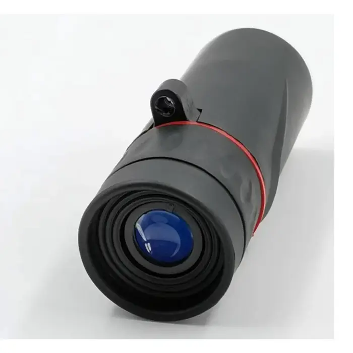Monoculaire HD 2000x25 Mini Portable avec Support Téléphone pour Camping Chasse Observation Ornithologique Extérieure