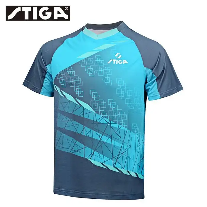 STIGA – haut de Tennis de Table pour hommes et femmes, imprimé dégradé, vêtements de sport à manches