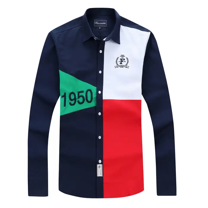 Nouvelle Chemise Homme Faconnable France à Manches Longues Style Français Tendance Décontractée Grande Taille