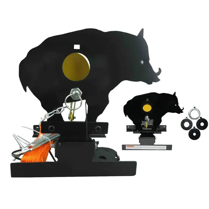 Cible de terrain de sanglier pour pistolet à air comprimé avec 4 anneaux Bullseyes ou également pour le tir au Paintball Airsoft