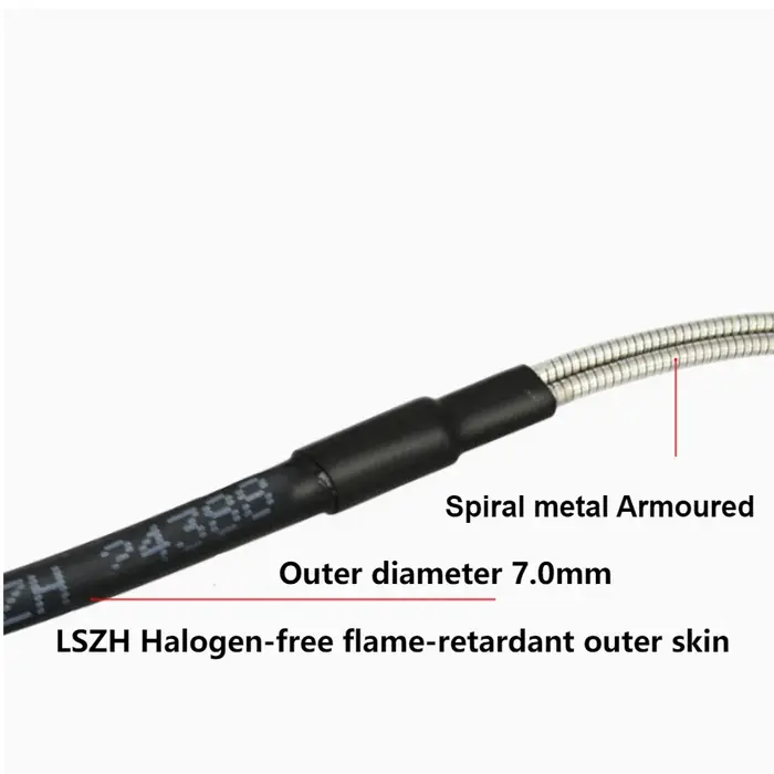 Câble à fibre optique pour l'extérieur, monomode, 4 conducteurs, étanche et résistant à la traction, fibre blindée, diamètre du fil 7mm, 3M, 5m, 10m