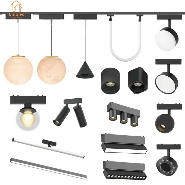 Nouveau Style éclairage sur rail magnétique ST1 Ultra mince 6mm noir blanc intelligent TUYA Zigbee a
