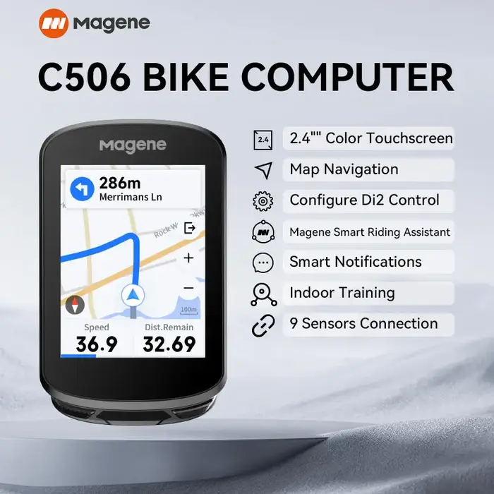 Magene-Ordinateur de vélo GPS Snowboard, navigation WiFi, compteur de vitesse, écran tactile, VTT, r